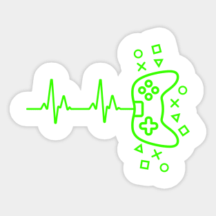 Gamer Heart Beat Video Game Lover Sticker